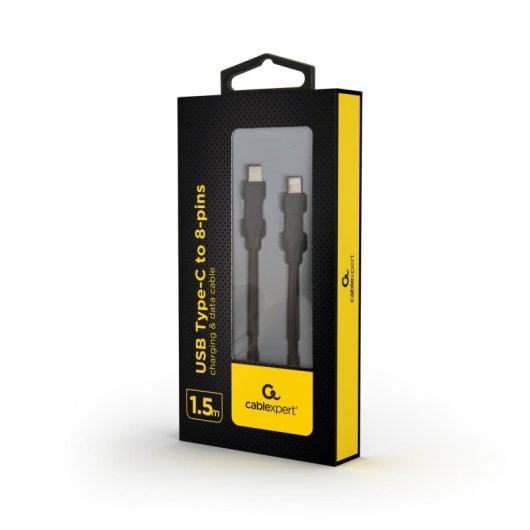 Cable de datos y carga Gembird CC-USB2-CM8PM-1.5M 1,5m Lightning USB C 2,1A Negro