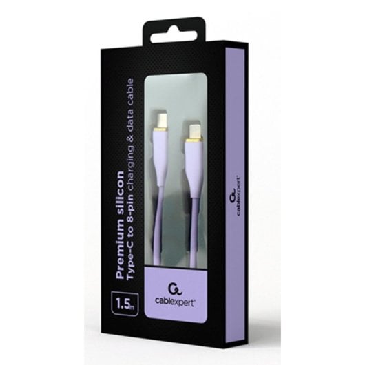 Cable USB Type-C Gembird CC-USB2S-CM8PM-1.5M-P 1,5m 8 Conectores Lightning 20W Violeta