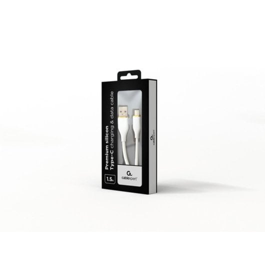 Câble USB Gembird CC-USB2S-AMCM-1.5M-W 1.5m USB A vers USB C 480 Gbit/s Blanc