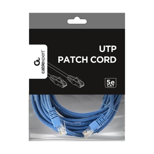 Netzwerkkabel Gembird PP12-5M/B Cat5e 5m RJ-45 Goldkontakte Blau