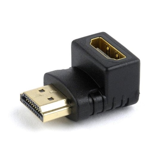 Gembird A-HDMI90-FML Connecteur HDMI Femelle à Mâle 90° Droit - Noir