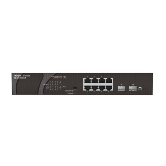 Switch Ruijie RG-ES110GDS-P 8 Puertos Gigabit PoE+ 2 SFP No Gestionado Rack