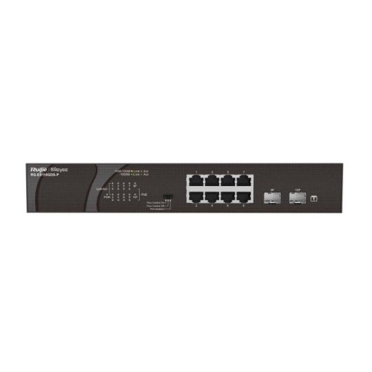 Switch Ruijie RG-ES110GDS-P 8 Ports Gigabit PoE+ 2 SFP Não Gerido Rack