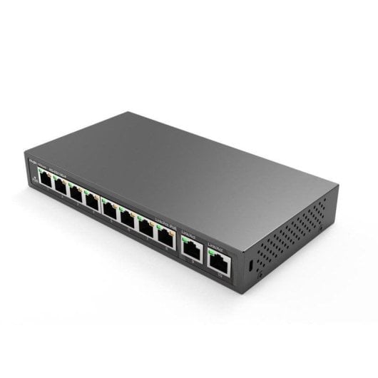 Switch Ruijie RG-ES110D-P 8 Puertos PoE+ 10/100, 2 Puertos Gigabit, Montaje en Rack