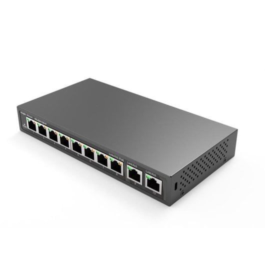 Switch Ruijie RG-ES110D-P 8 Puertos PoE+ 10/100, 2 Puertos Gigabit, Montaje en Rack