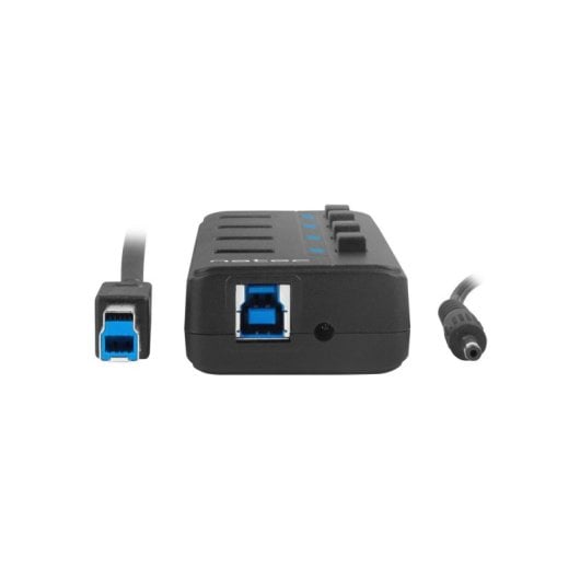 Hub Natec 4 puertos USB 3.2 Gen 1 5000 Mbit/s modelo Mantis ABS color negro