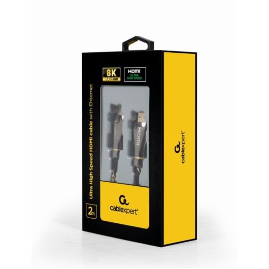 Cable HDMI Gembird CCBP-HDMI8K-2M 2m 48Gbps 8K UHD 3D Chapado Oro Negro