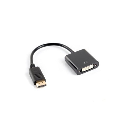 Lanberg AD-0007-BK DisplayPort zu DVI-D Adapterkabel 0,1 m Rechtsgewinkelt