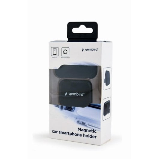 Soporte magnético para móvil Gembird TA-CHM-01 giro 360° salida de aire negro hasta 7"