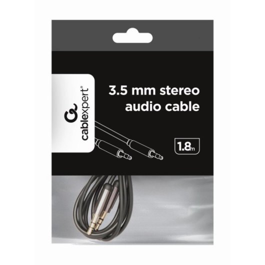 Cable de audio Gembird CCAP-444-6 3.5mm macho a macho 1.8m negro