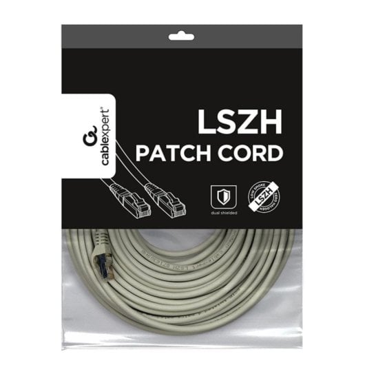 Cable de red Gembird Latiguillo FTP Cat.6A 30m S/FTP LSZH RJ-45 Gris contactos chapados en oro