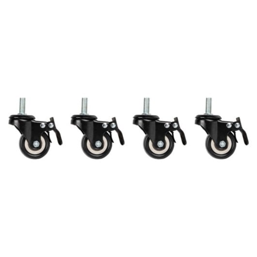 Rueda giratoria Lanberg AK-1601-B Negro Pack de 4 Unidades
