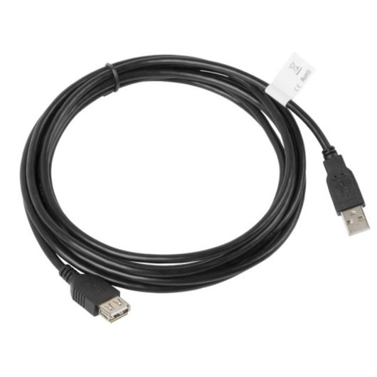 Cable USB Lanberg CA-USBE-10CC-0030-BK 3m USB A a USB A 2.0 0,48Gbit/s Negro