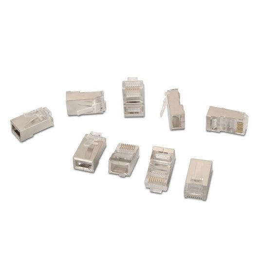 Conector RJ45 AISENS A138-0293 Cat5e FTP Acero inoxidable Pack 10 unidades