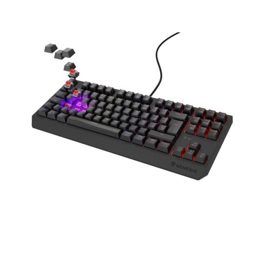 Mechanische Tastatur Genesis Thor 230 TKL Layout DE RGB Beleuchtung USB Kabelgebunden
