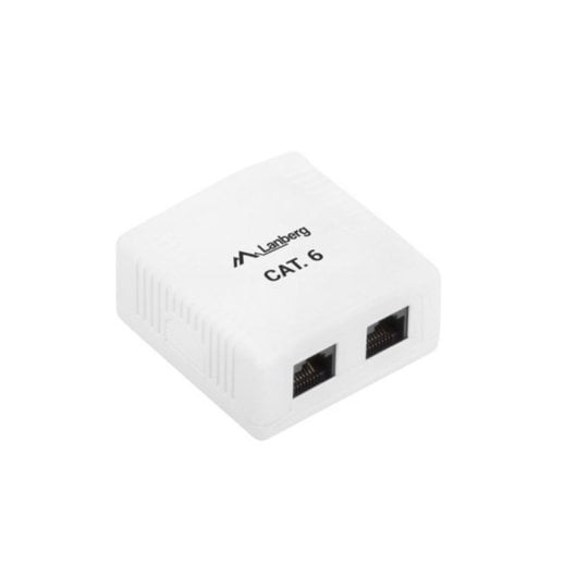 Caja de montaje en superficie Lanberg OU6-0002-W 54mm x 30mm x 57mm blanca