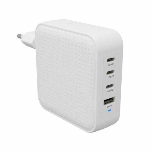 Cargador HYPER HJ1002WHWWGL 4x USB-C 1x USB 2.0 Carga Rápida Blanco