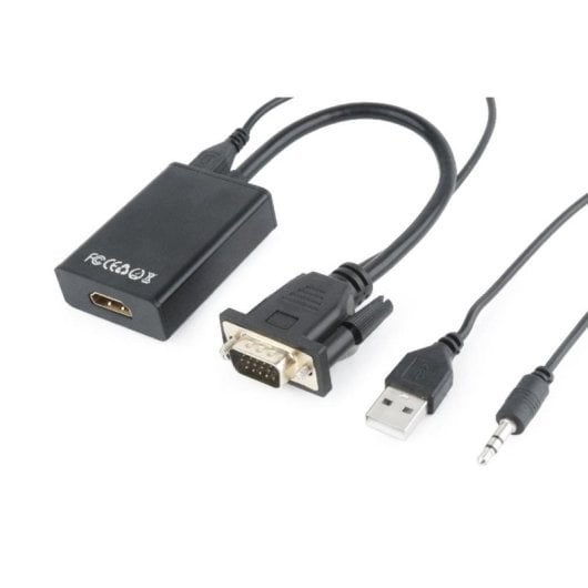 Conversor VGA a HDMI Gembird A-VGA-HDMI-01 0.15m USB Audio Resolución 1920x1080