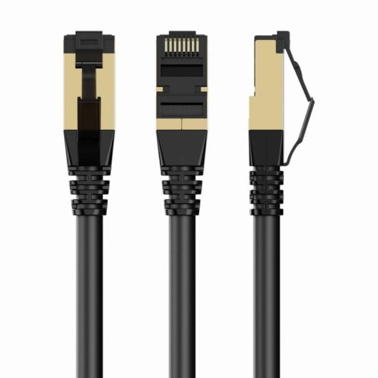 Cable de red Gembird PP8-LSZHCU-BK-0.25M Cat8 S/FTP 0.25m contactos chapados oro LSZH negro