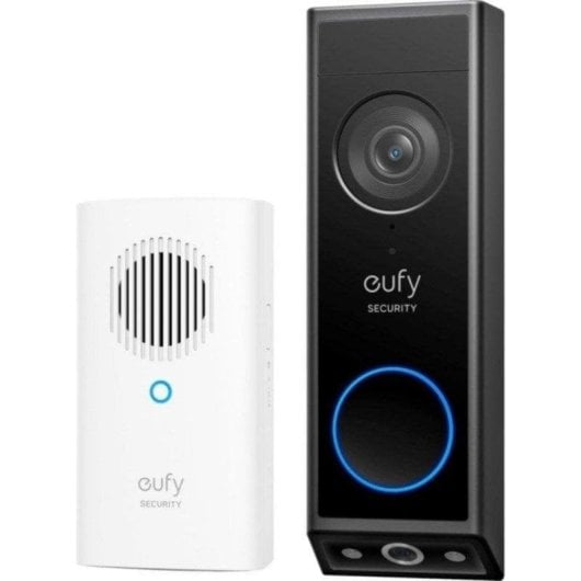 Videoportero Eufy Security E340 doble cámara 2K Full HD visión nocturna a color batería/AC FOV 160º negro almacenamiento