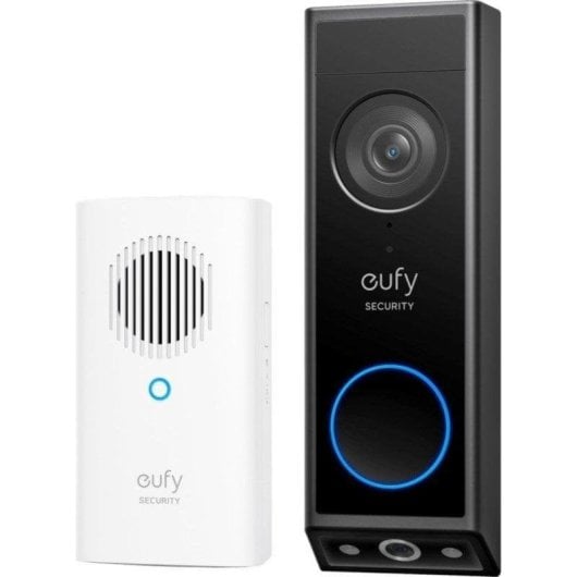Videoportero Eufy Security E340 doble cámara 2K Full HD visión nocturna a color batería/AC FOV 160º negro almacenamiento