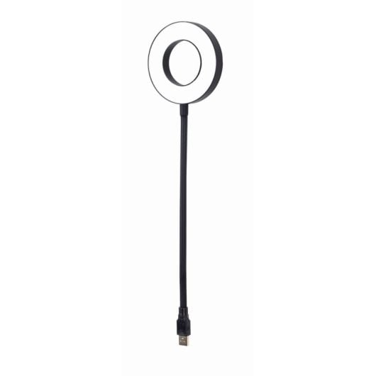 Anel de Luz LED USB Gembird NL-LEDRING-01 Braço Flexível Preto Branco