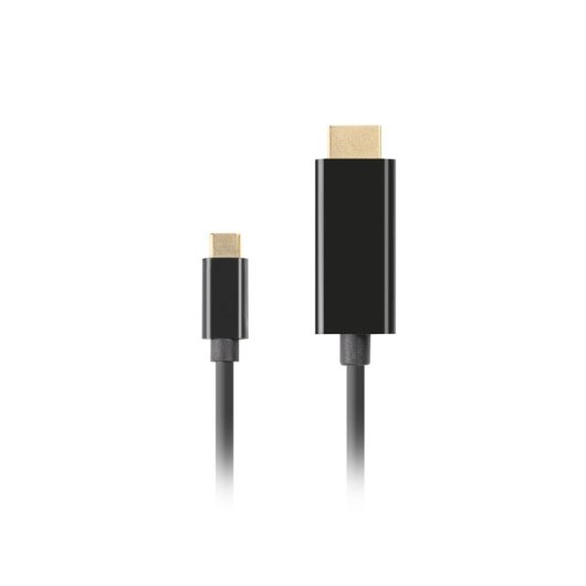 Cable USB Tipo C a HDMI Lanberg CA-CMHD-10CU-0030-BK 3m Macho/Macho Negro