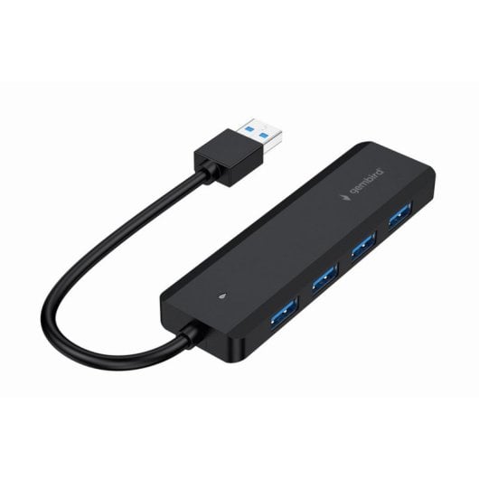 Hub Gembird 4 puertos 5Gbps modelo UHB-U3P4P-02 USB 3.2 Gen 1 compacto negro