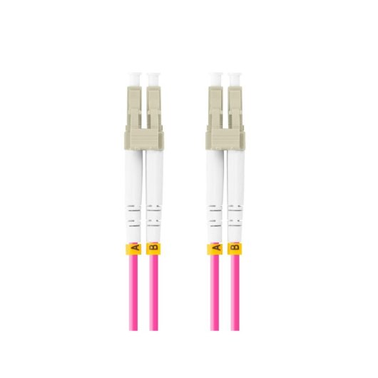 Cable de fibra óptica Lanberg FO-LULU-MD41-0010-VT 1m OM4 LC-LC violeta