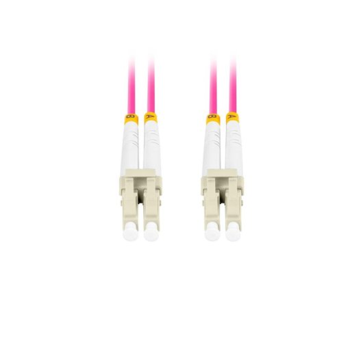 Cable de fibra óptica Lanberg FO-LULU-MD41-0010-VT 1m OM4 LC-LC violeta