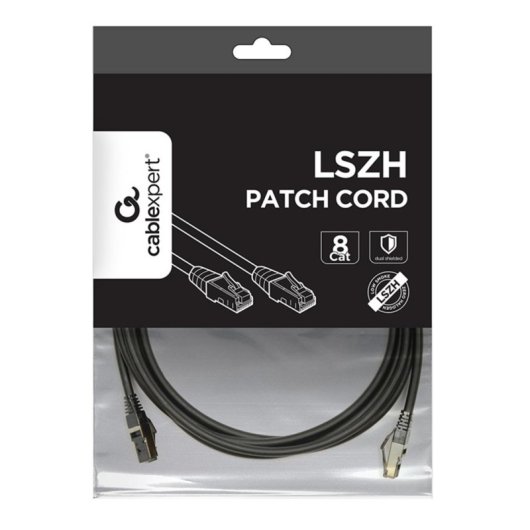 Netzwerkkabel Gembird PP8-LSZHCU-BK-3M Cat8 S/FTP RJ-45 3m Schwarz Netzwerkkabel Gembird PP8-LSZHCU-BK-3M Cat8 S/FTP RJ-45 3m Schwarz
