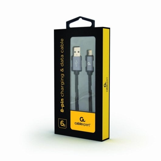 USB 2.0 Ladekabel Gembird CCB-MUSB2B-AMLM-6 Schwarz 1,8 m USB A zu Lightning USB 2.0 Ladekabel Gembird CCB-MUSB2B-AMLM-6 Schwarz 1,8 m USB A zu Lightning