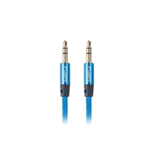 Kabel Jack 3,5mm Lanberg CA-MJMJ-10CU-0020-BL 2m Blau Stecker/Stecker
