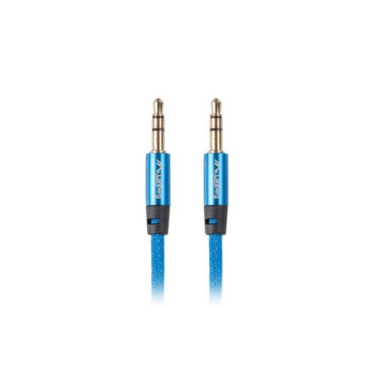 Kabel Jack 3,5mm Lanberg CA-MJMJ-10CU-0020-BL 2m Blau Stecker/Stecker