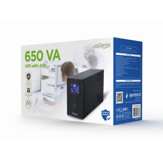 Sai Gembird 650VA Batería Plomo-Ácido 20 Minutos Protección LCD Cortocircuito AVR
