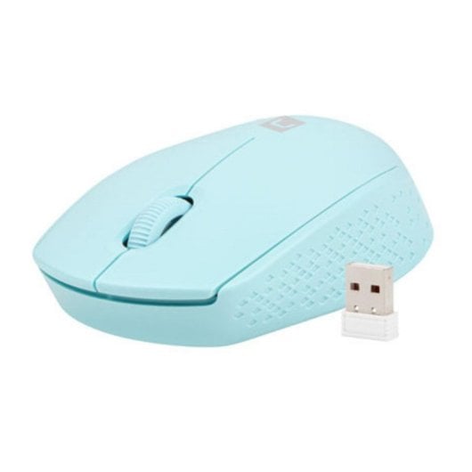 Ratón NATEC inalámbrico Bluetooth + USB 1600 DPI ambidiestro azul claro