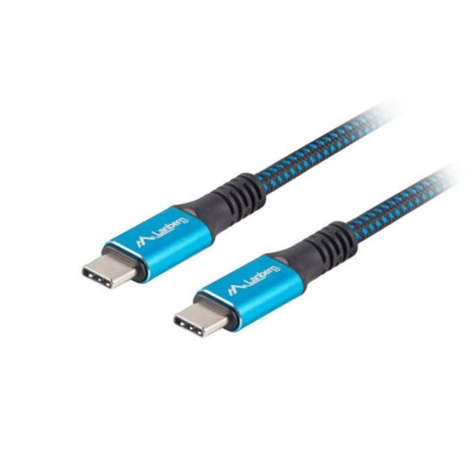 Cabo Lanberg USB4 Gen 2x2 0,5 m USB C para USB C 40 Gbit/s Preto Azul