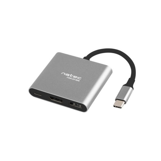 Hub NATEC Fowler Mini USB 2.0 Type-C HDMI USB 3.2 Gen 1 USB 3.2 Gen 1 Type-C Cinzento Hub NATEC Fowler Mini USB 2.0 Type-C HDMI USB 3.2 Gen 1 USB 3.2 Gen 1 Type-C Cinzento