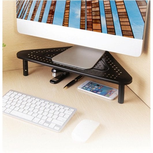 Soporte ajustable para monitor o portátil Gembird MS-TABLE-02 acero 20kg Negro esquina
