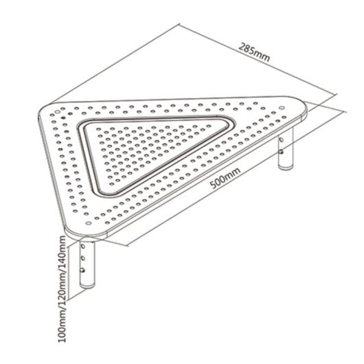 Soporte ajustable para monitor o portátil Gembird MS-TABLE-02 acero 20kg Negro esquina