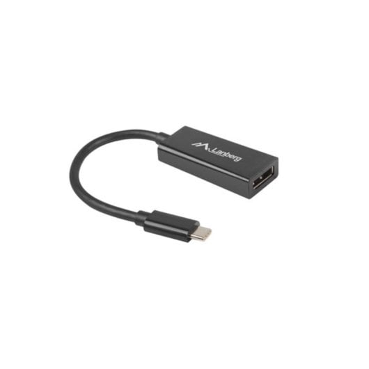 Adaptador Lanberg AD-UC-DP-01 USB C a DisplayPort 0,15m Macho-Hembra Derecho