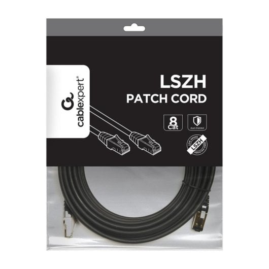Cabo Gembird PP8-LSZHCU-BK-5M 5m Cat8 S/FTP RJ-45 Preto Cabo Gembird PP8-LSZHCU-BK-5M 5m Cat8 S/FTP RJ-45 Preto
