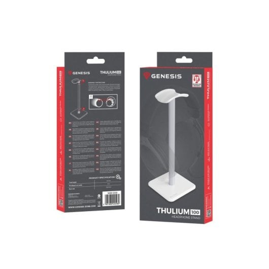 Suporte GENESIS Thulium 100 Branco ABS Alumínio TPU 98g Suporte para Auriculares