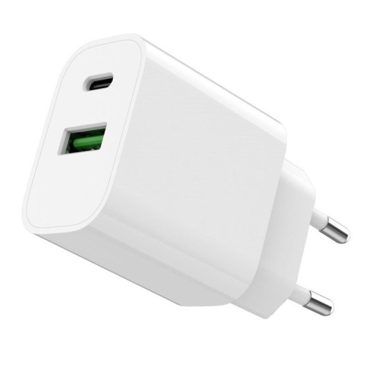 Cargador Rapide Gembird TA-UC-PDQC20-01-W USB 2 Ports 20W Compatible QC 3.0 PD
