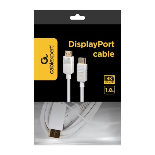Cable DisplayPort Gembird CC-DP2-6-W 1,8m DP a DP 4K UHD Conectores Autobloqueantes