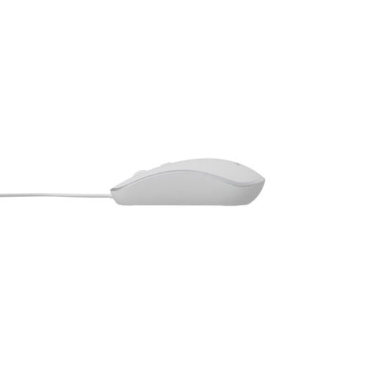 Rato Gembird com fio 1200 DPI Ambidestro 4 Botões Prateado Branco