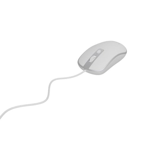 Rato Gembird com fio 1200 DPI Ambidestro 4 Botões Prateado Branco