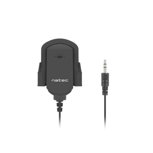 Micrófono Natec NMI-1352 jack 3.5mm condensador omnidireccional con pinza de enganche