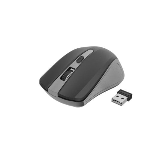 Ratón Gembird inalámbrico 1600 DPI 4 botones Nanoreceptor USB ambidiestro negro/gris