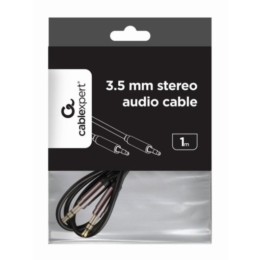 Cable de audio Gembird CCAP-444-1M 3.5mm macho-macho 1m negro
